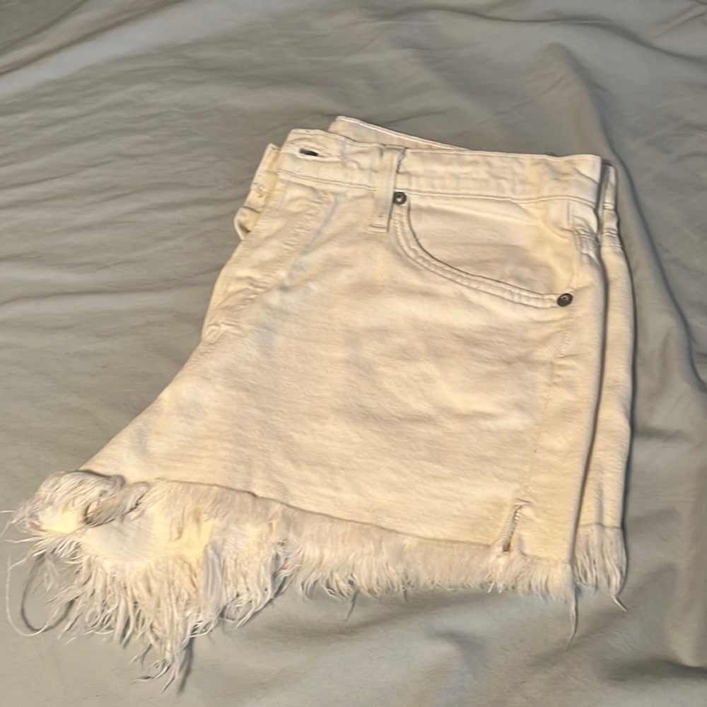 Hudson white cutoff shorts